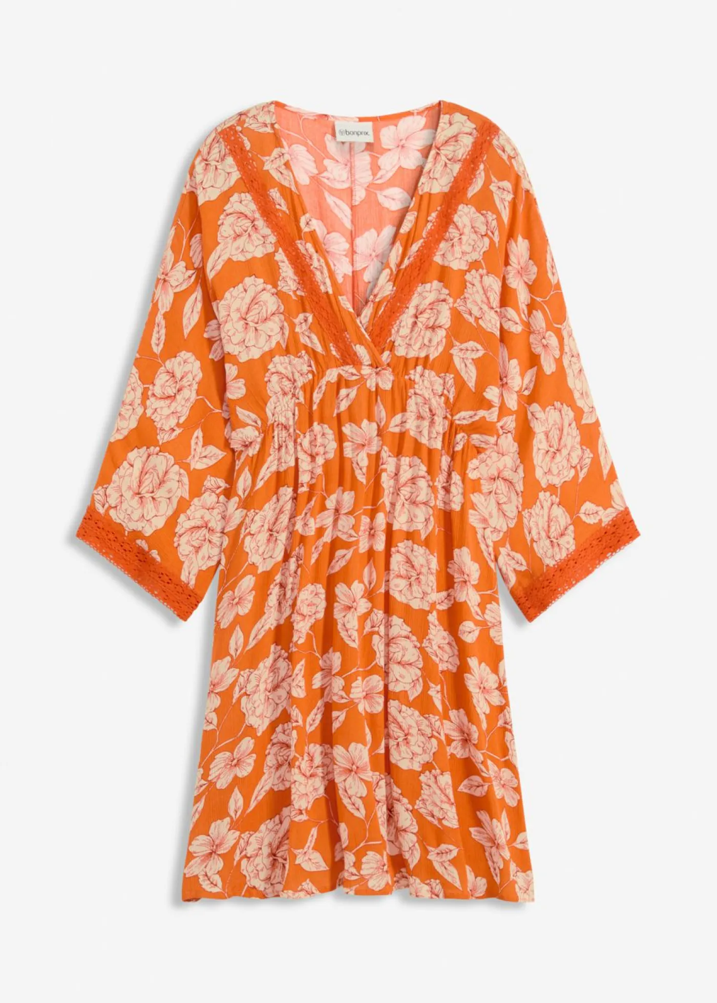 Mujer bonprix bonprix Vestido tipo túnica con encaje en viscosa estructurada