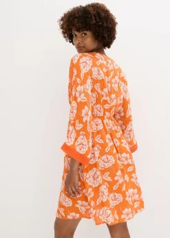 Mujer bonprix bonprix Vestido tipo túnica con encaje en viscosa estructurada