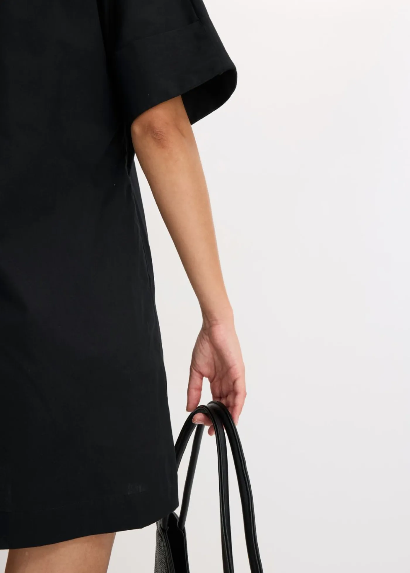 bonprix bonprix Esenciales|Vestidos>Vestido tipo túnica de algodón orgánico puro Negro