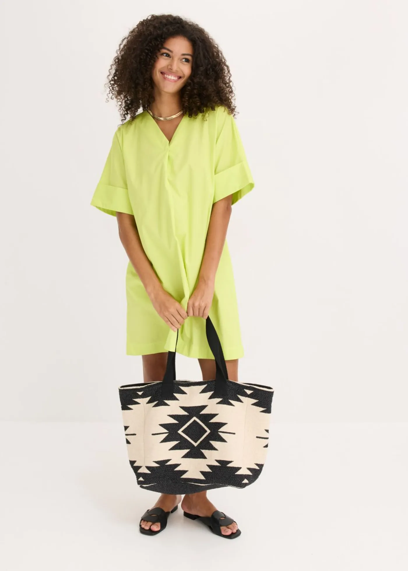 Mujer bonprix bonprix Vestido tipo túnica de algodón orgánico puro