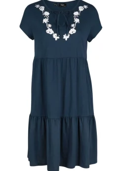 Mujer bonprix bonprix Vestido tipo túnica de algodón con manga corta