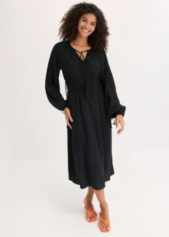 Mujer bonprix bonprix Vestido tipo túnica de mezcla de viscosa fluida