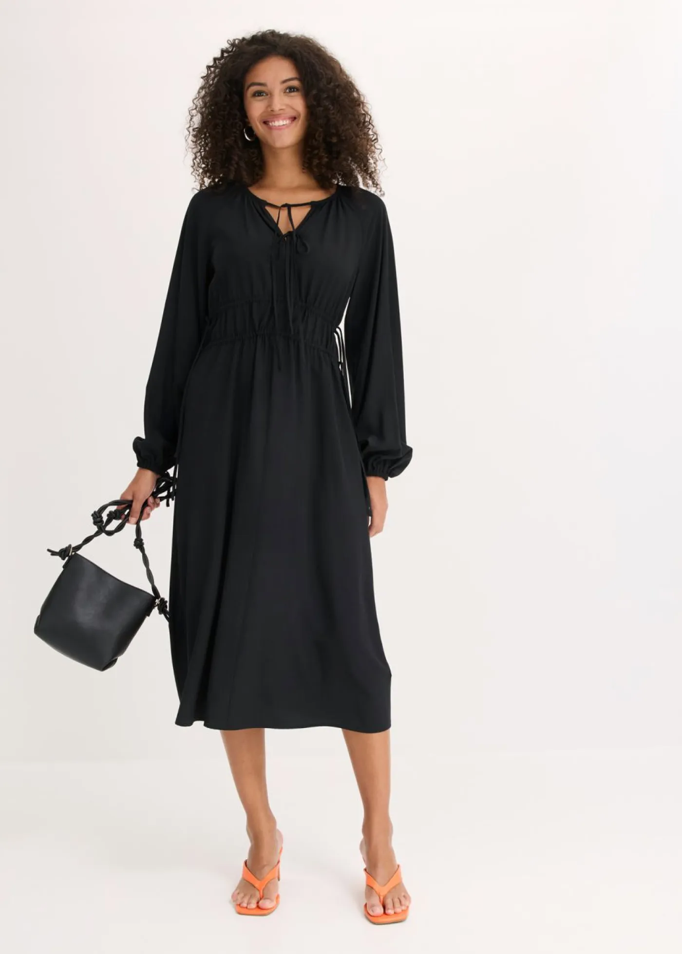 Mujer bonprix bonprix Vestido tipo túnica de mezcla de viscosa fluida