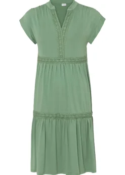 bonprix bonprix Vestidos>Vestido tipo túnica de mezcla de viscosa suave Verde pino