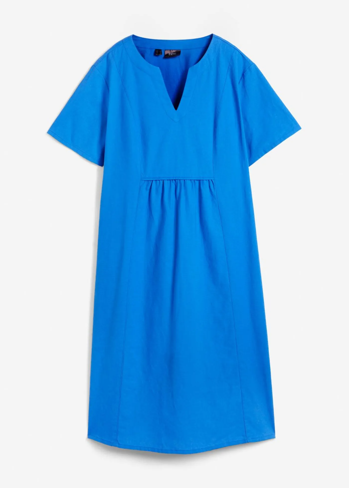 Mujer bonprix bonprix Vestido tipo túnica de mezcla de lino y algodón con bolsillos