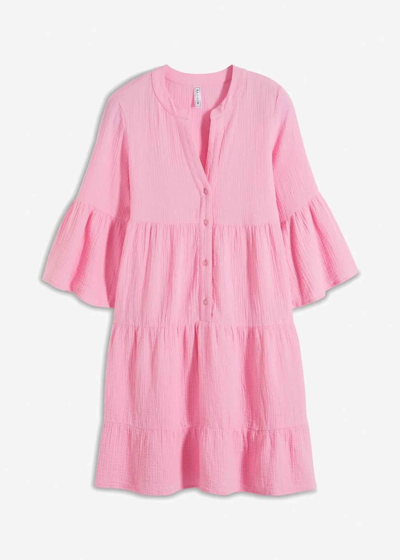 bonprix bonprix Vestidos>Vestido tipo túnica de muselina Rosa