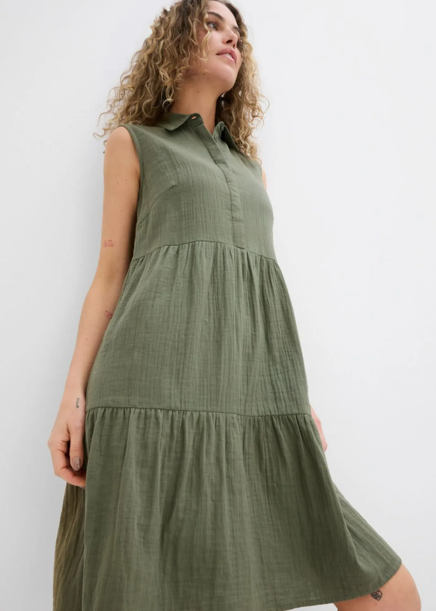 Mujer bonprix bonprix Vestido tipo túnica de muselina ligera