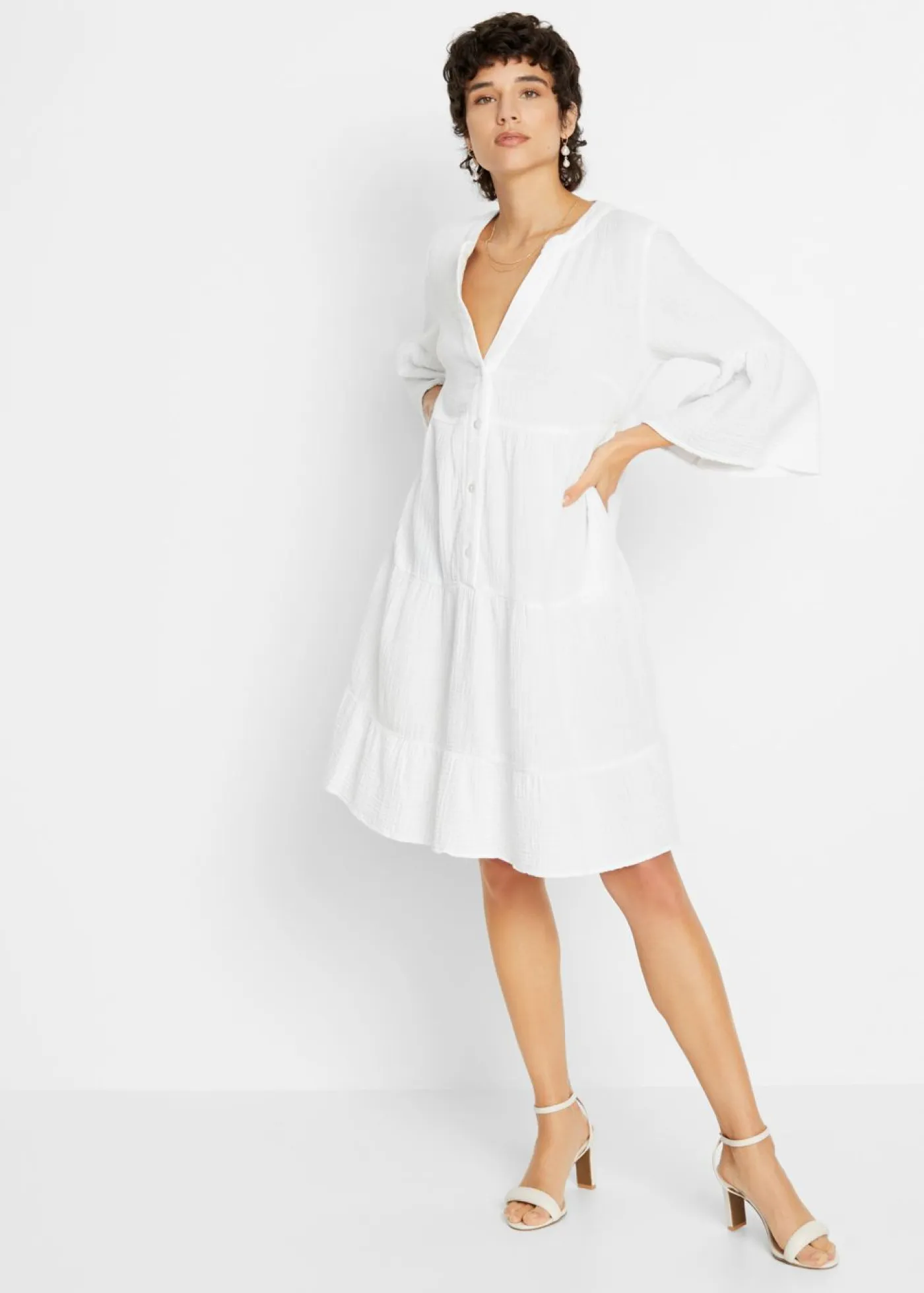 Mujer bonprix bonprix Vestido tipo túnica de muselina