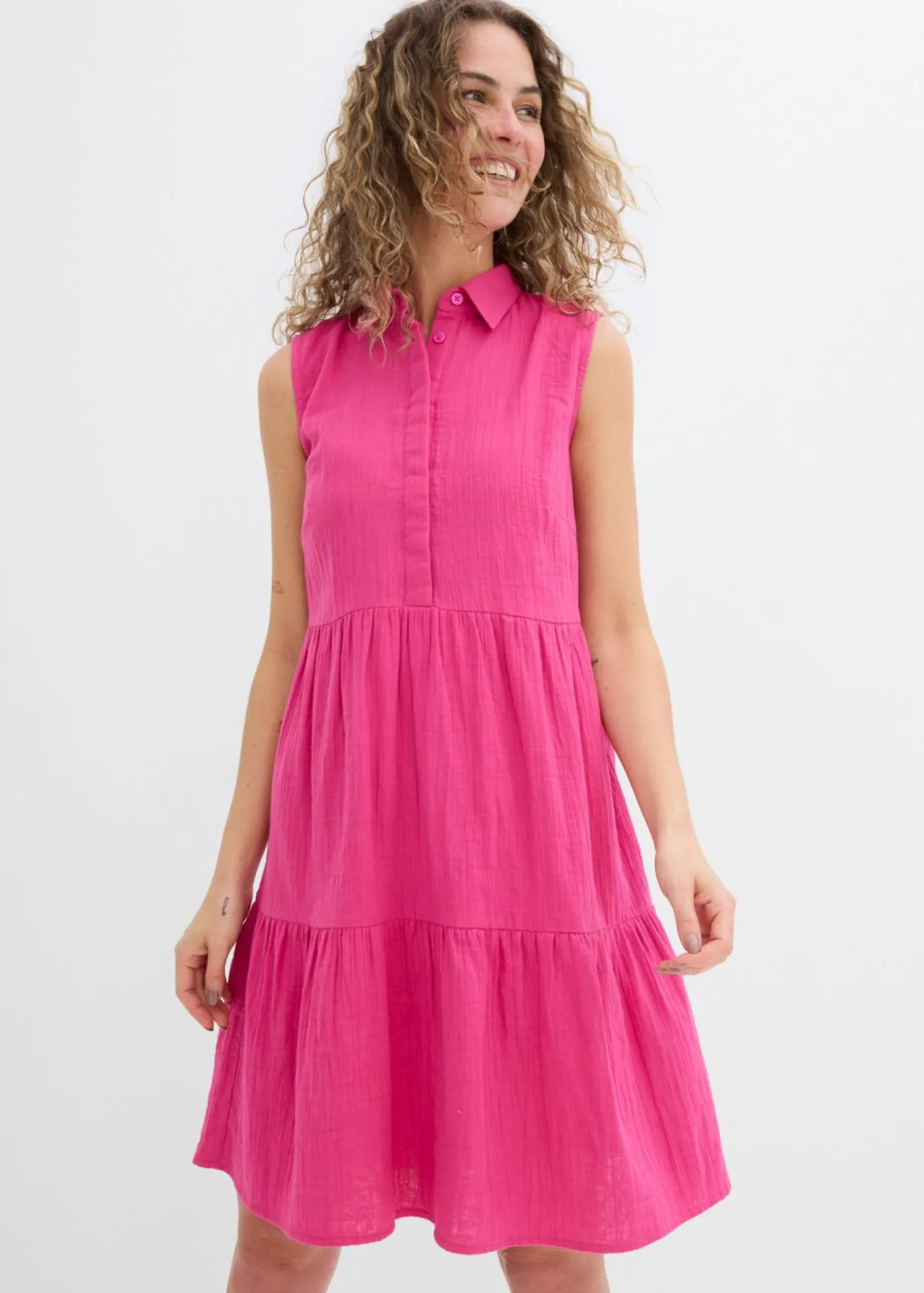 Mujer bonprix bonprix Vestido tipo túnica de muselina ligera