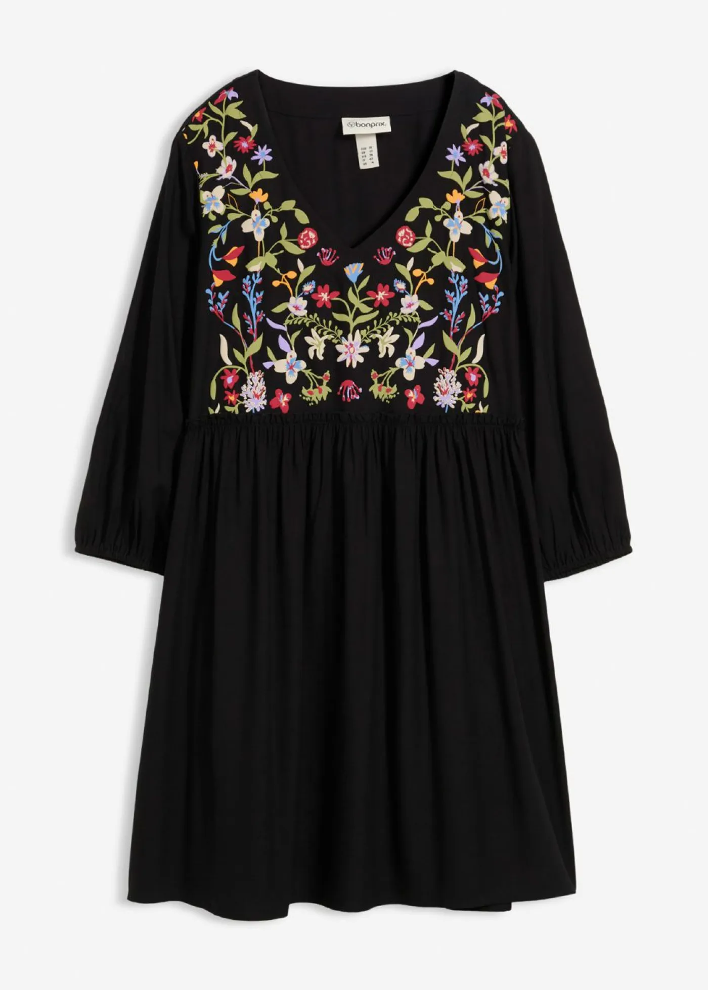 bonprix bonprix Vestidos>Vestido tipo túnica de viscosa fluida Negro