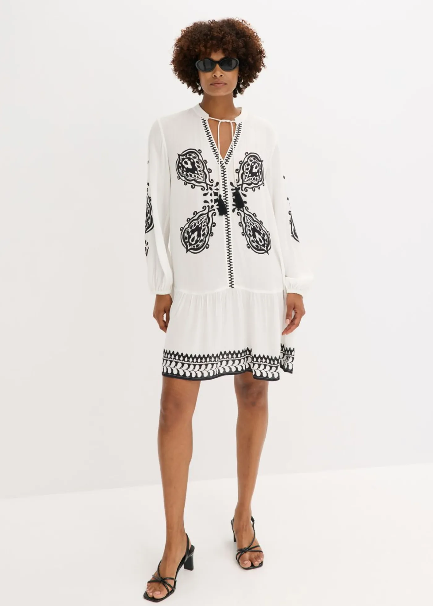 Mujer bonprix bonprix Vestido tipo túnica de viscosa estructurada