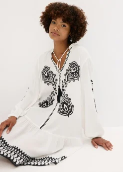 Mujer bonprix bonprix Vestido tipo túnica de viscosa estructurada