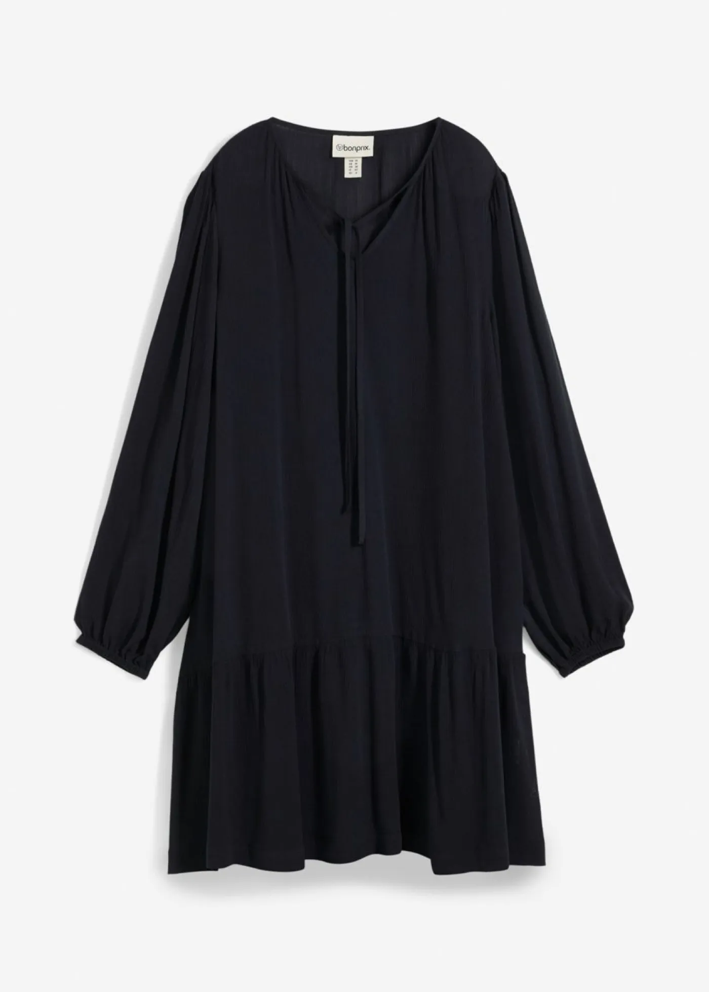 bonprix bonprix Vestidos>Vestido tipo túnica de viscosa fluida Negro