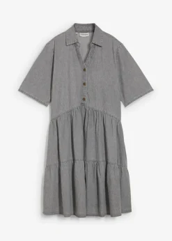 bonprix bonprix Vestidos>Vestido vaquero Denim gris claro desgastado