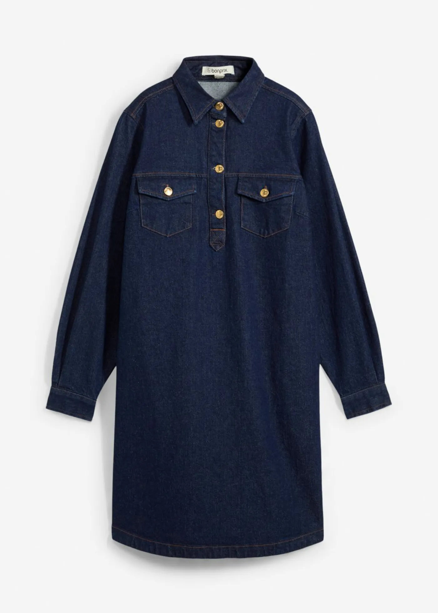 bonprix bonprix Vestidos>Vestido vaquero Azul oscuro denim