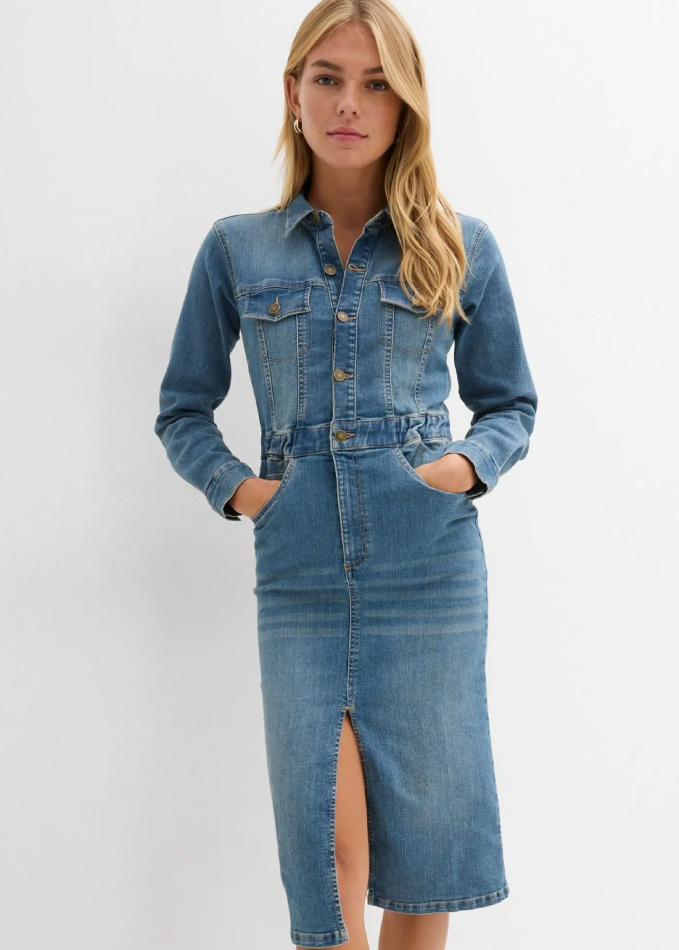 Mujer bonprix bonprix Vestido vaquero con algodón orgánico