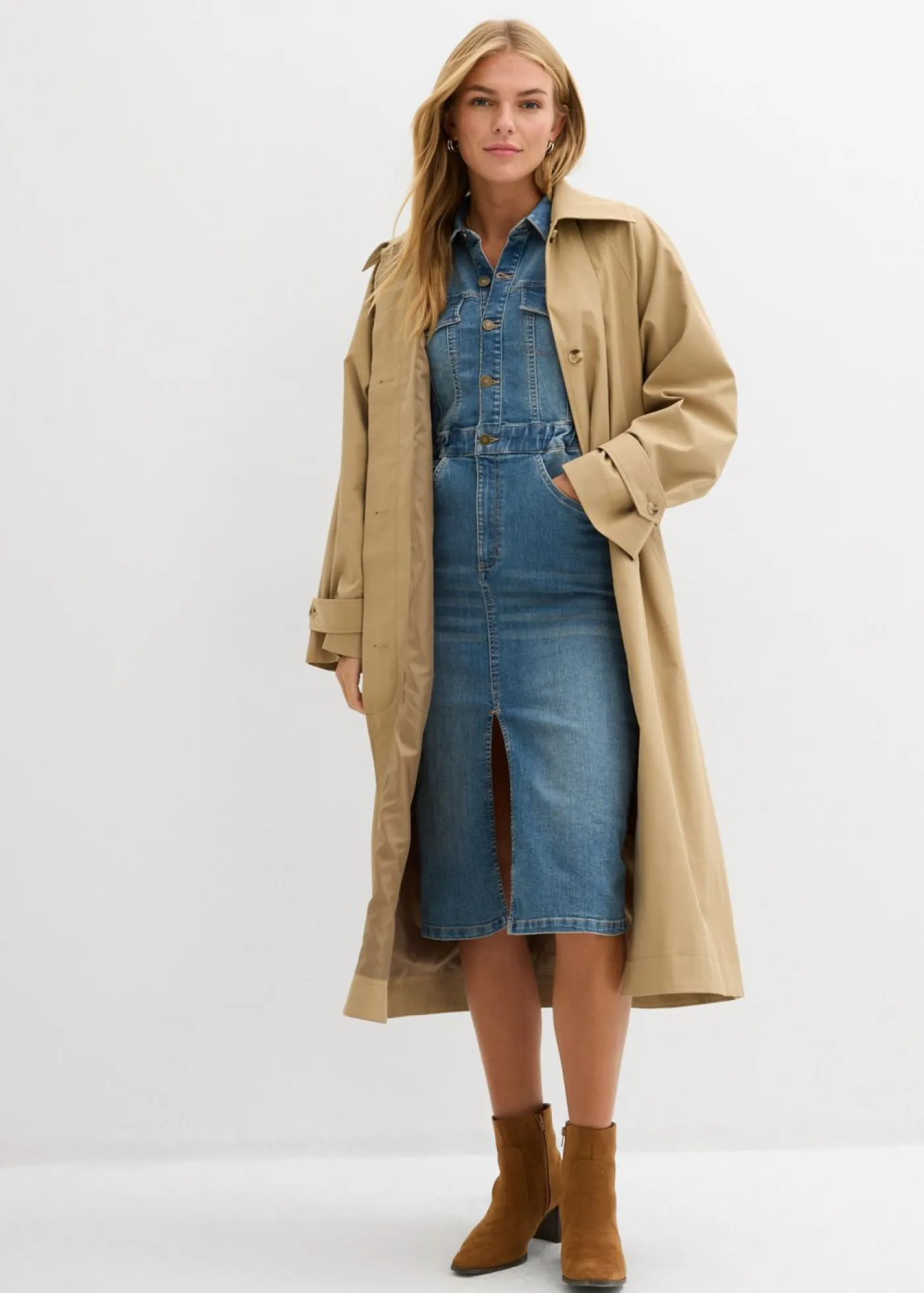 Mujer bonprix bonprix Vestido vaquero con algodón orgánico