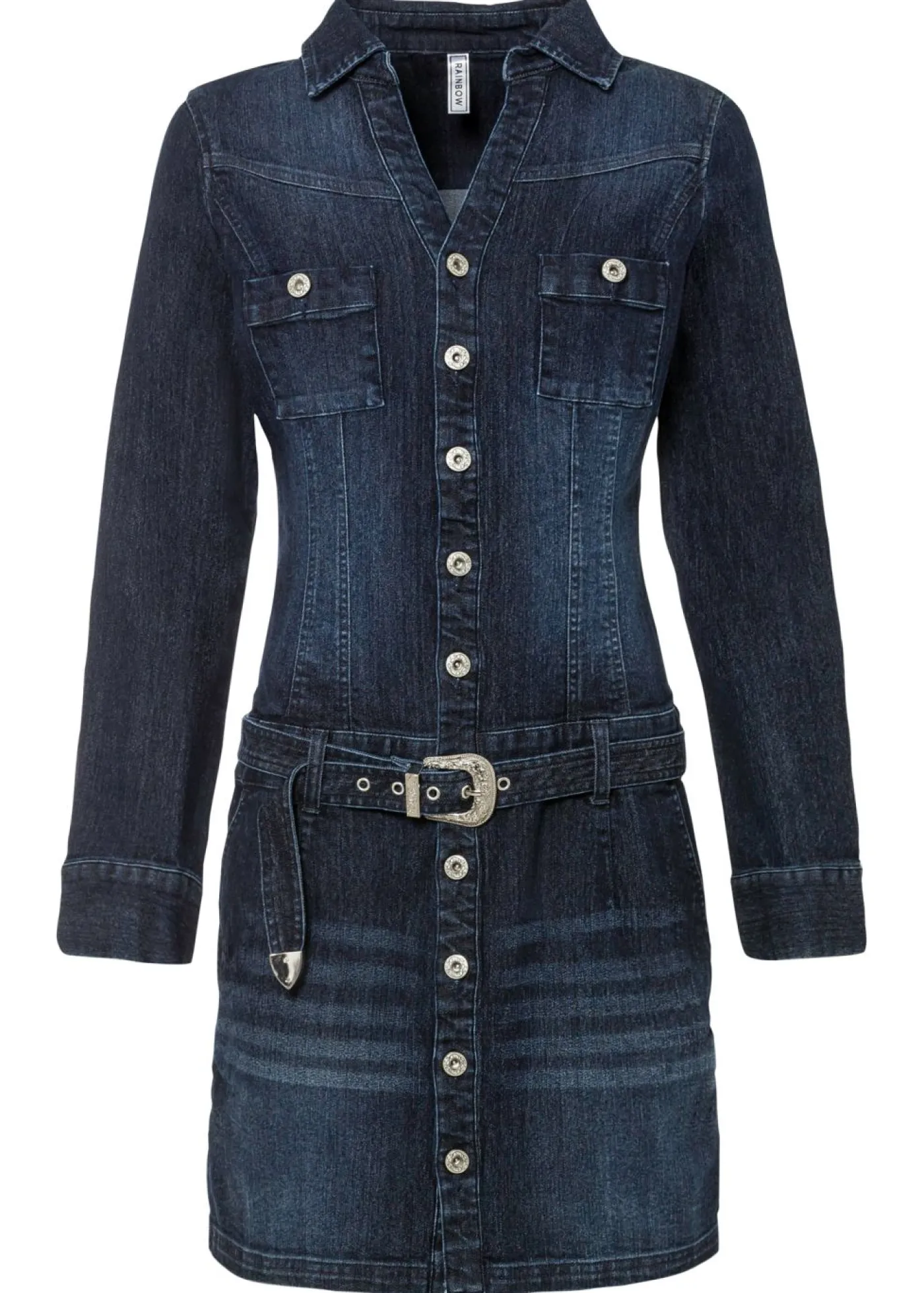 Mujer bonprix bonprix Vestido vaquero con cinturón