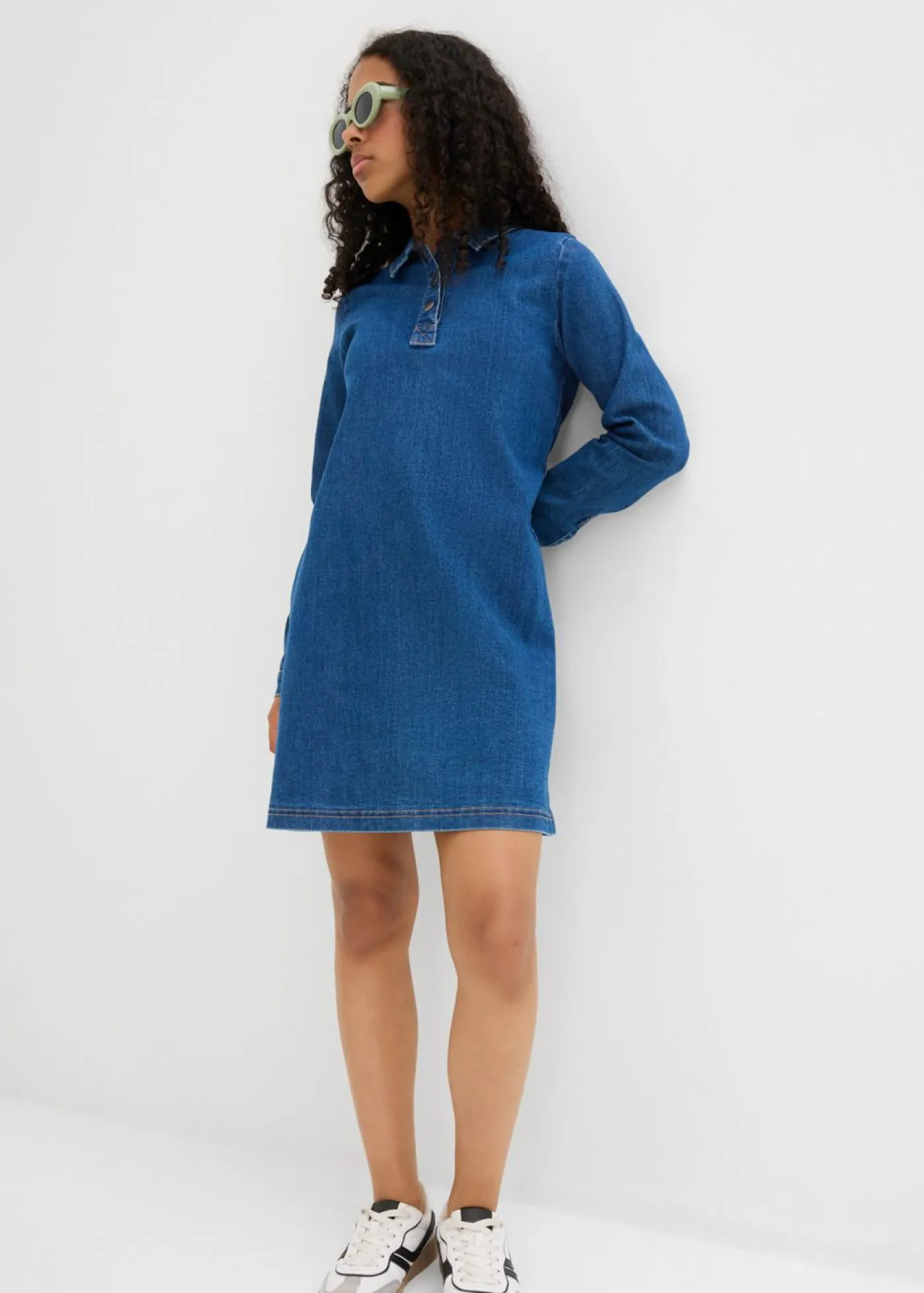 bonprix bonprix Ropa 9 A 16 Años·Vestidos Y Monos>Vestido vaquero con corte en A con algodón orgánico Denim