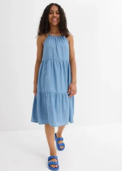 Niños bonprix bonprix Vestido vaquero de algodón fluido