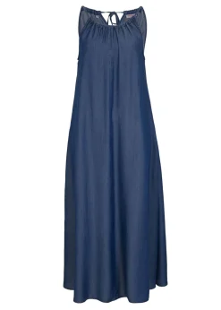 bonprix bonprix Esenciales|Vestidos>Vestido vaquero de lyocell fluido Azul piedra