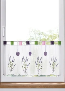 bonprix bonprix Visillo con bordado de lavanda