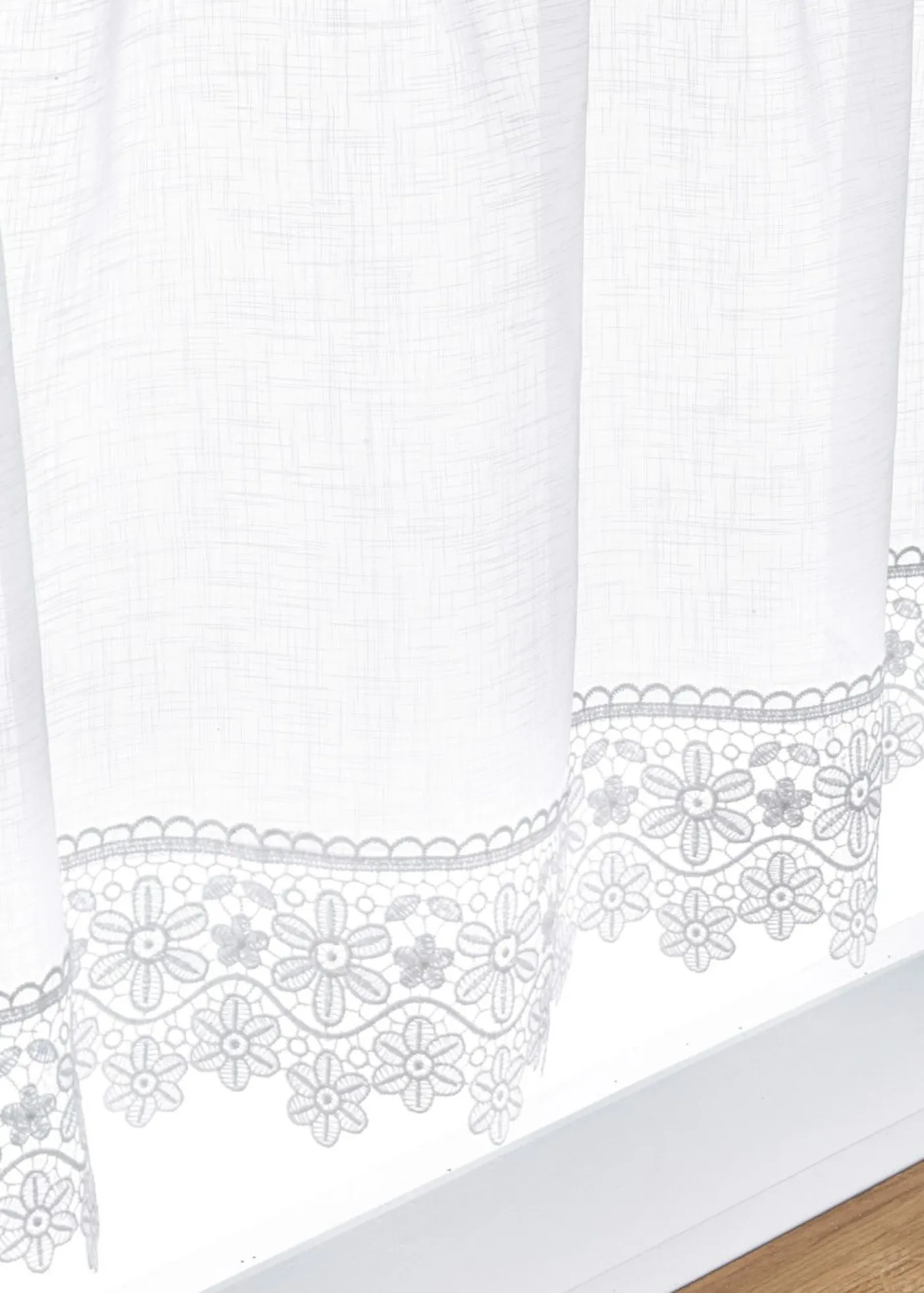 bonprix bonprix Visillo con borde de ganchillo