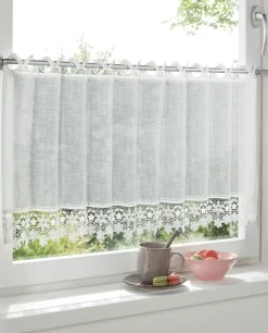 bonprix bonprix Visillo con borde de ganchillo