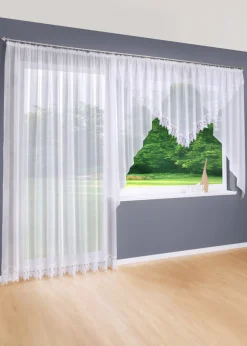 bonprix bonprix Visillo con borde de ganchillo