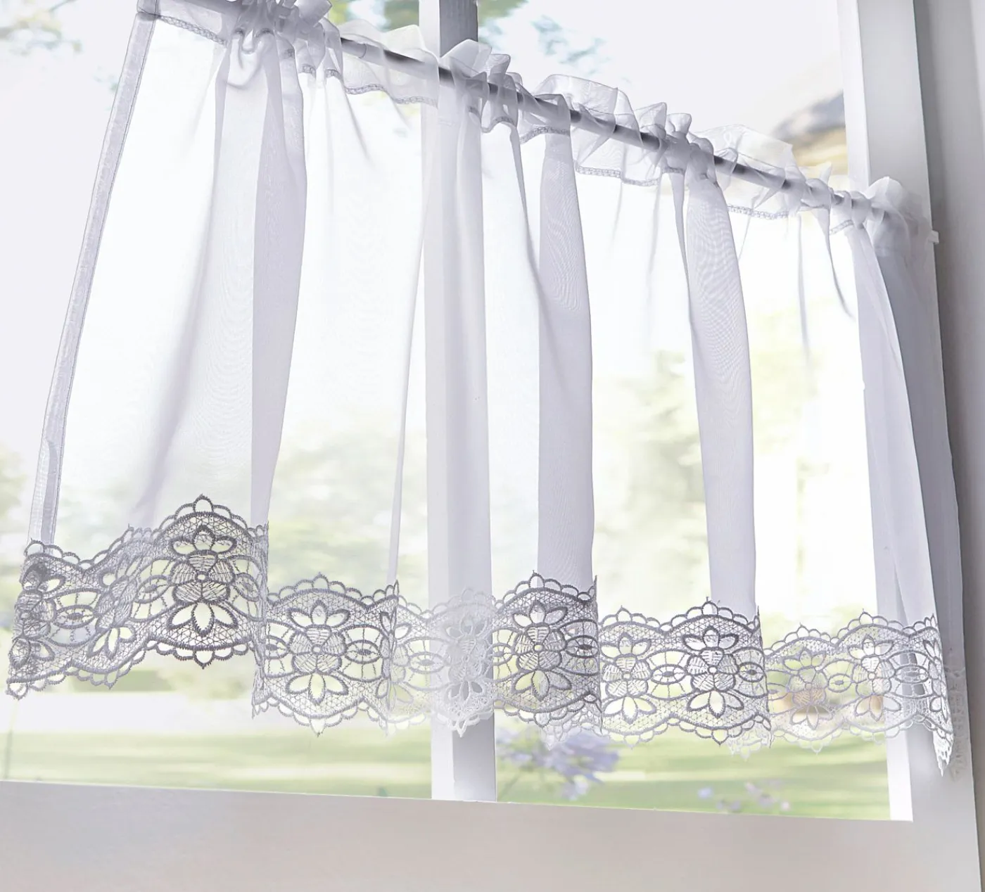 bonprix bonprix Visillo con bordes de encaje