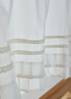 bonprix bonprix Visillo de algodón orgánico con volantes