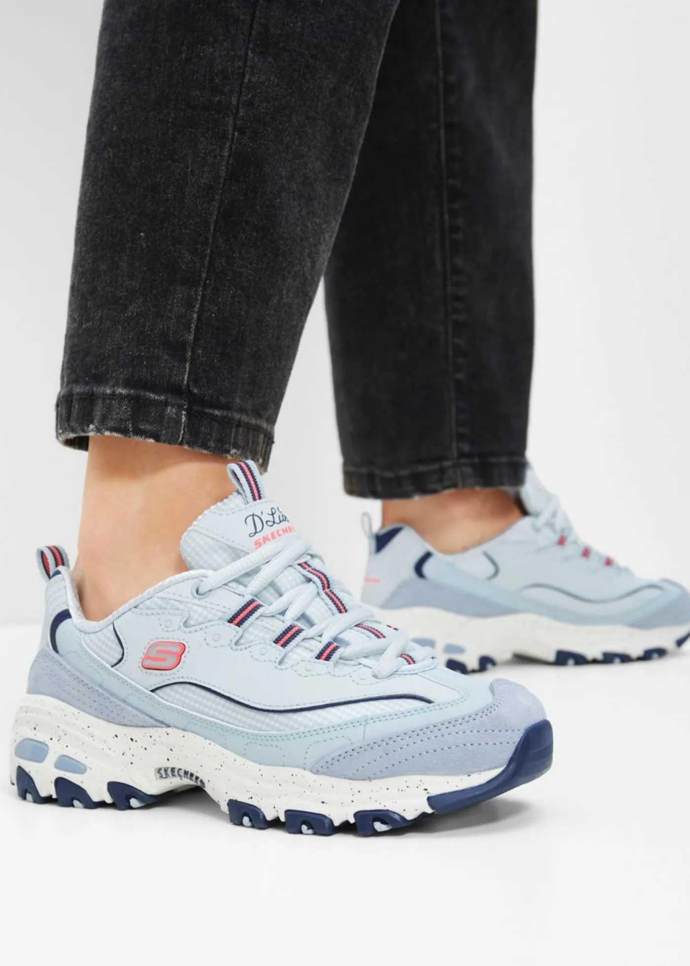 bonprix Skechers Zapatos De Marca·Skechers|Zapatillas>Zapatillas chunky de Skechers con espuma viscoelástica Azul claro