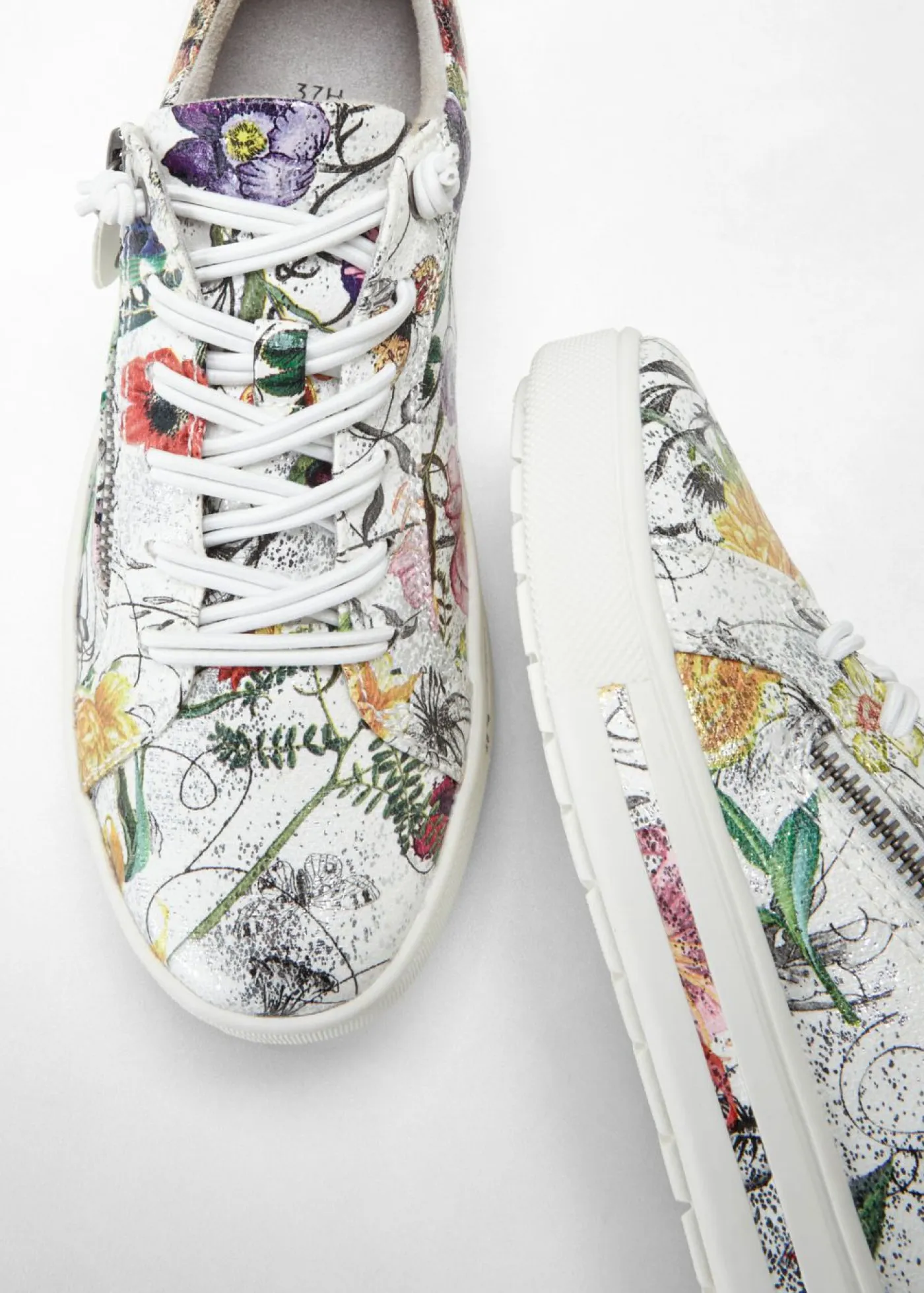 bonprix Jana Zapatos De Marca·Jana|Zapatos Cómodos>Zapatillas cómodas Jana de ancho cómodo blanco con flores