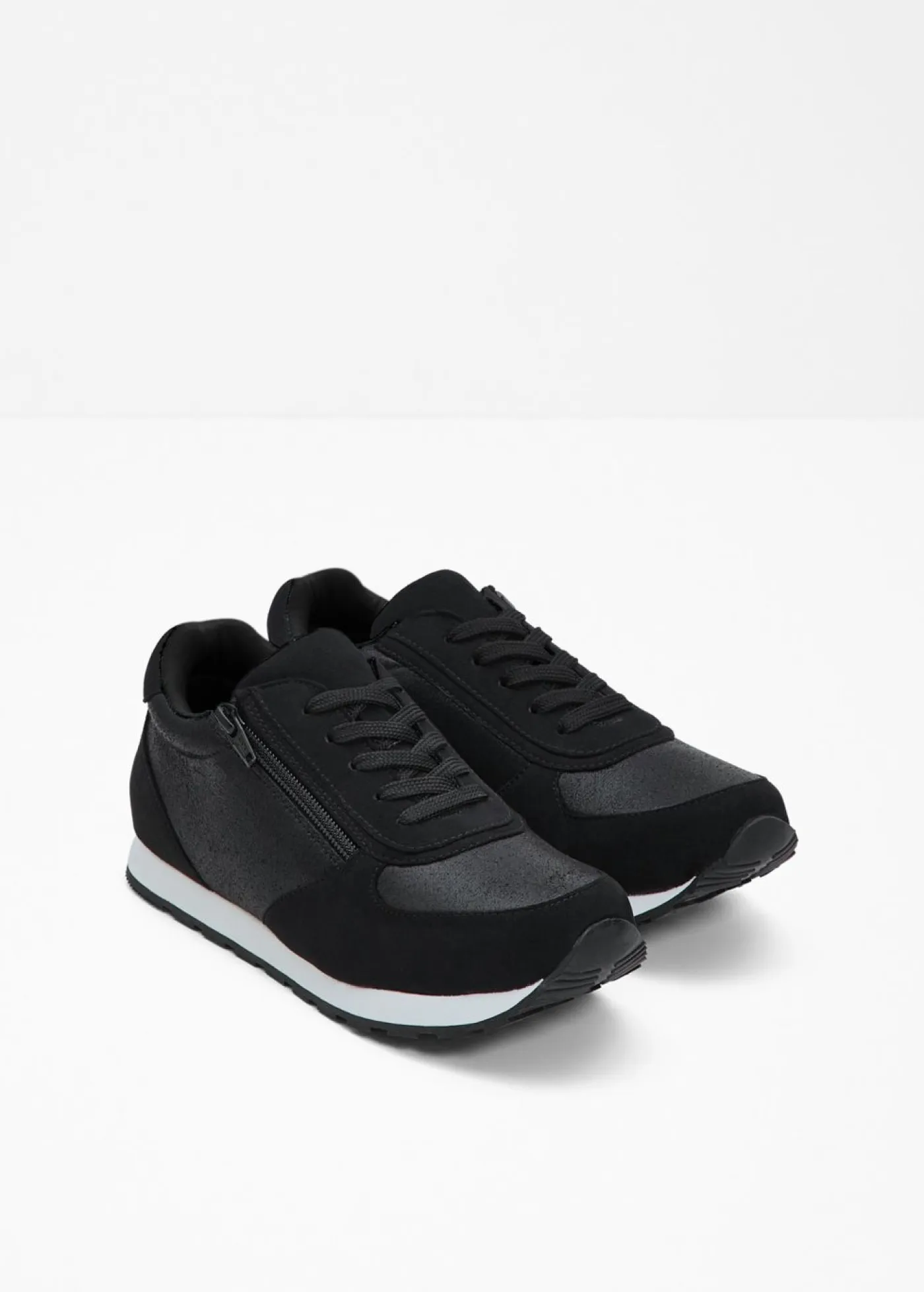 bonprix bonprix Tendencias·Zapatos Veganos|Zapatillas>Zapatillas con cremallera Negro