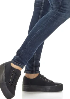 Mujer bonprix bonprix Zapatillas con plataforma de lona de algodón