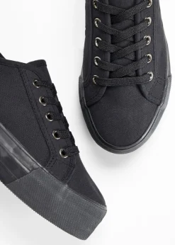 Mujer bonprix bonprix Zapatillas con plataforma de lona de algodón