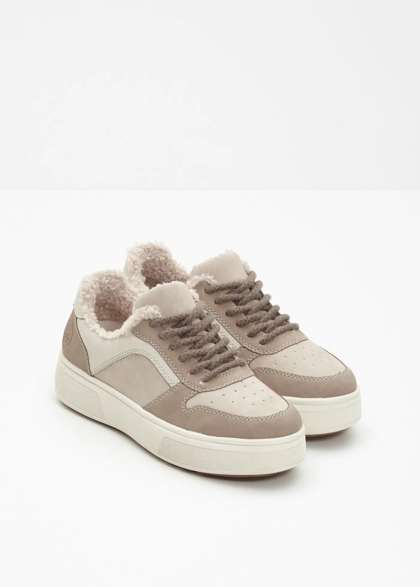 bonprix Rieker Zapatos De Marca·Rieker|Botas De Pelo>Zapatillas con plataforma cómodas y forradas de Rieker Beige