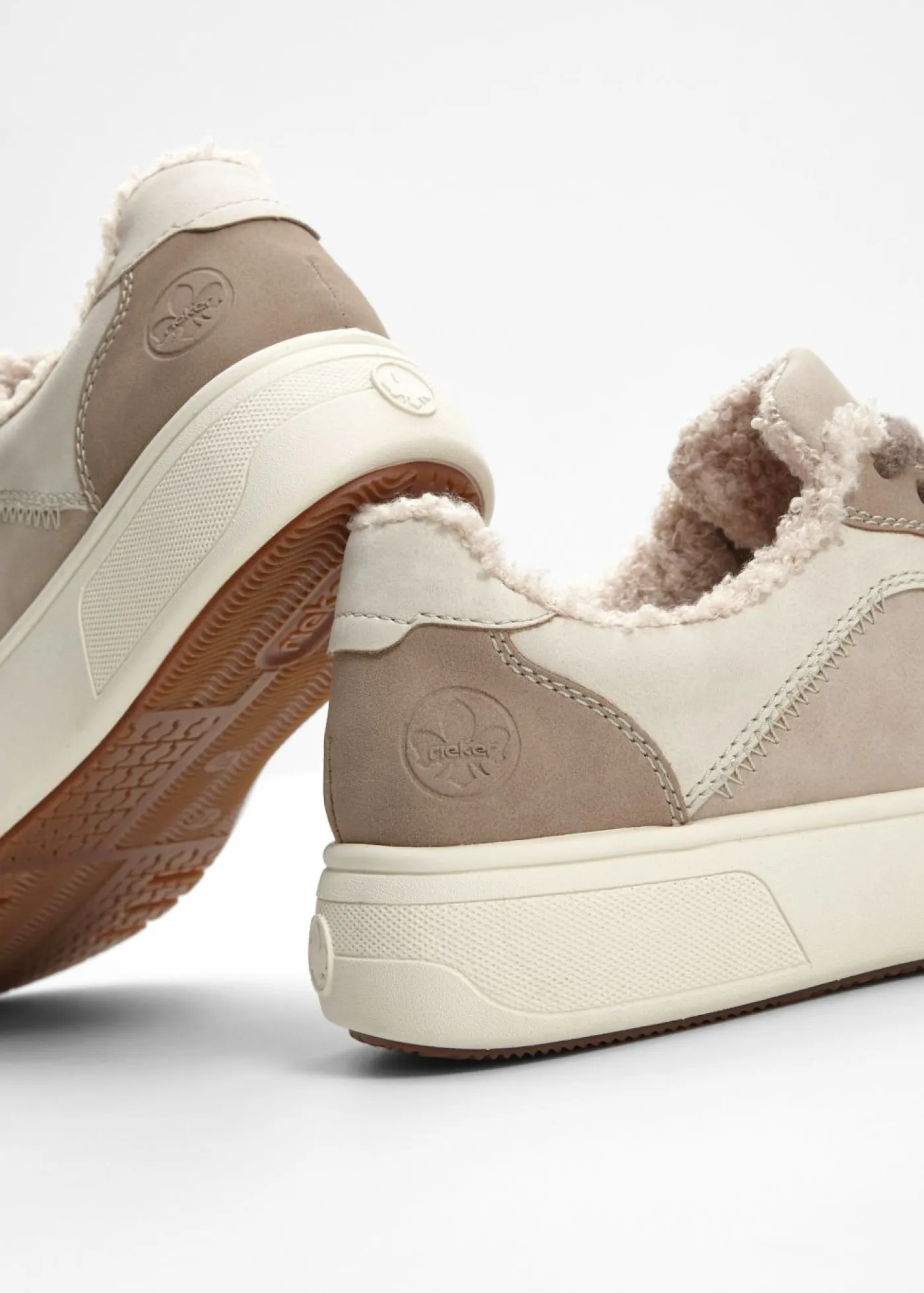 bonprix Rieker Zapatos De Marca·Rieker|Botas De Pelo>Zapatillas con plataforma cómodas y forradas de Rieker Beige