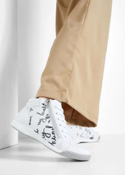 bonprix bpc selection Niña·Zapatos|Niña·Zapatillas>Zapatillas de caña alta Blanco