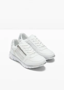 bonprix bonprix Tendencias·Zapatos Veganos|Zapatillas>Zapatillas deportivas con cremallera Blanco