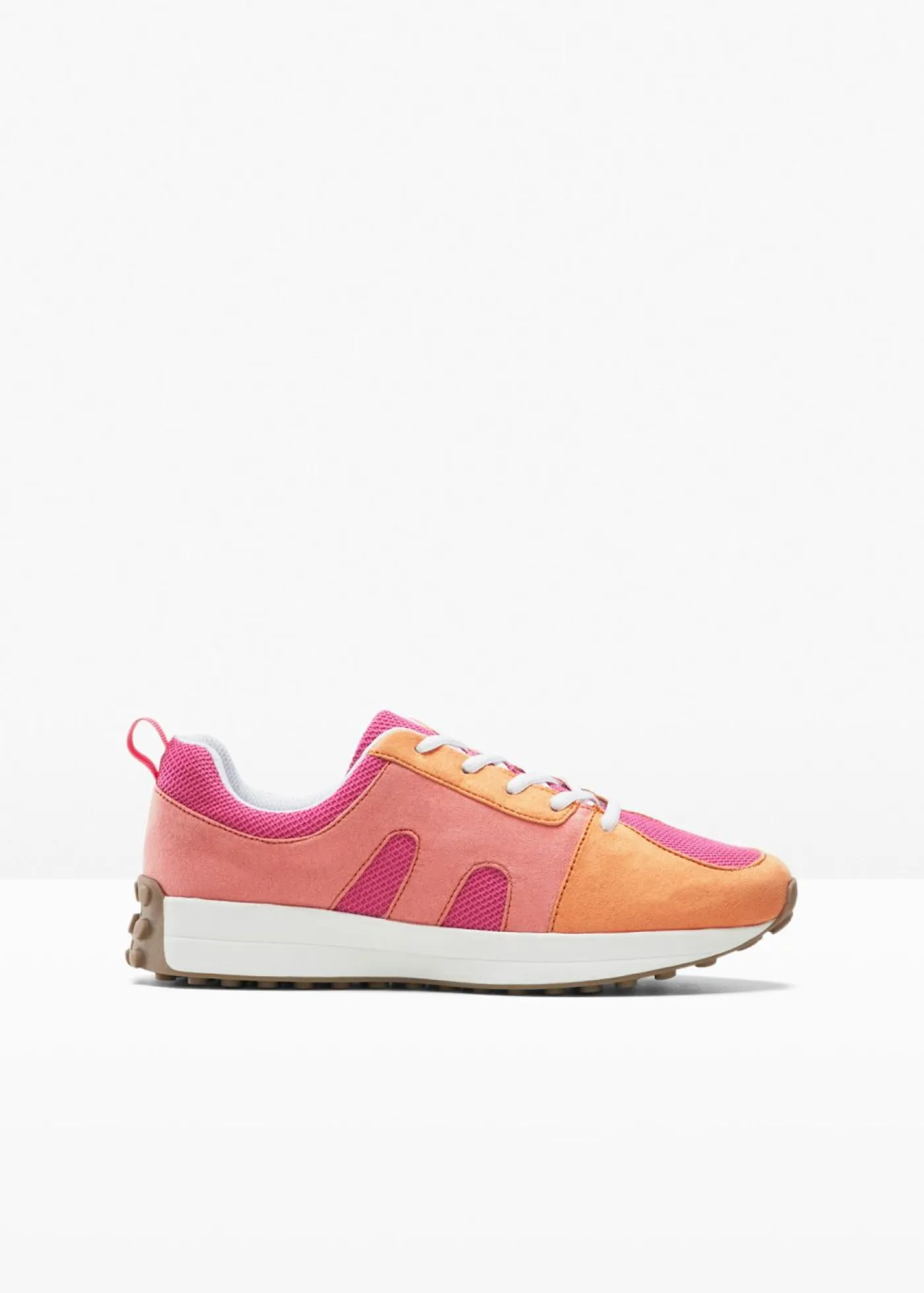 bonprix bonprix Tendencias·Zapatos Veganos|Zapatillas>Zapatillas deportivas con inserto de malla Rosa-naranja