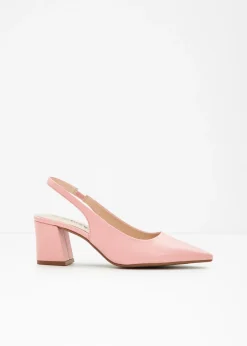 bonprix bonprix Zapatos De Salón>Zapatos con tacón grueso y talón al descubierto rosa pálido