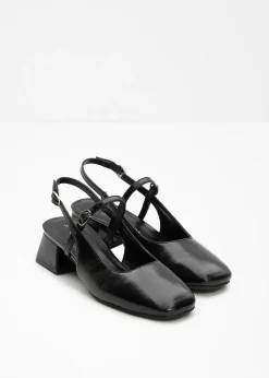 bonprix bonprix Tendencias·Zapatos Veganos|Zapatos De Salón>Zapatos con talón al descubierto y tira Negro