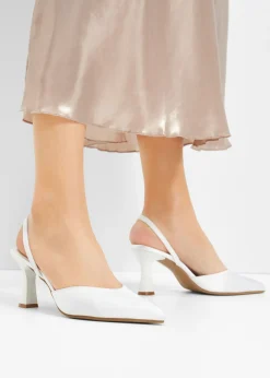 bonprix bonprix Tendencias·Fiesta|Zapatos De Salón>Zapatos de tacón con talón al descubierto Blanco